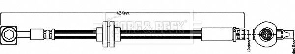 BORG & BECK Тормозной шланг BBH8007